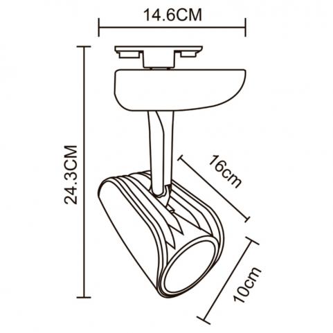 Трековый светильник Arte Lamp Lynx  A3930PL-1BK