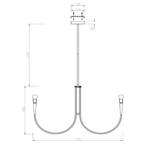 Подвесной светильник Freya Branches  FR5253PL-08N