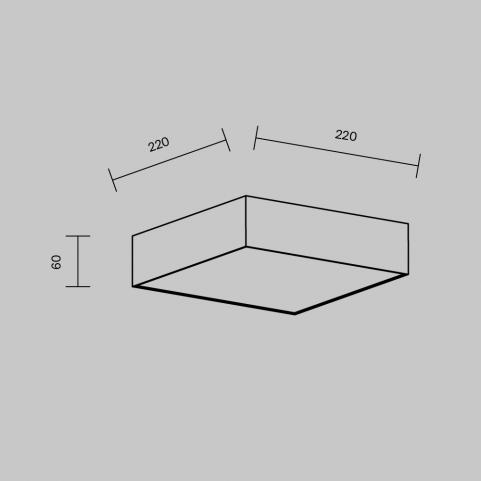 Потолочный светильник Maytoni Technical Ceiling 4000K Zon C032CL-24W4K-SQ-B