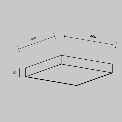 Потолочный светильник Maytoni Technical Ceiling 3000K Zon C032CL-45W3K-SQ-W