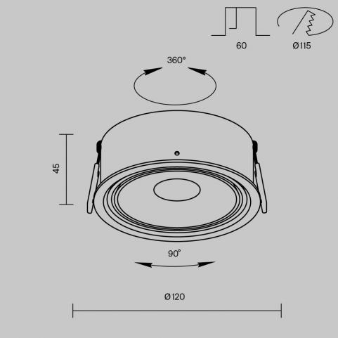 Точечный светильник Maytoni Technical Downlight 3000-4000-6000K Move DL060-9W3-4-6K-W