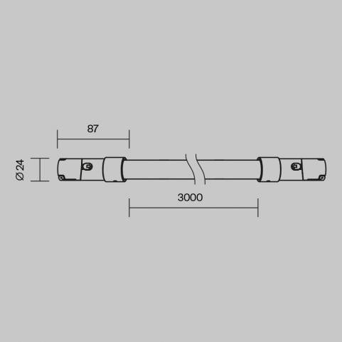 Трековый светильник Maytoni Technical 3000К  Tau TR209-1-48W3K-B