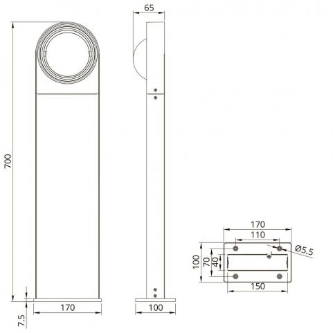 Уличный фонарь Arte Lamp San Francisco A1831PA-1BK